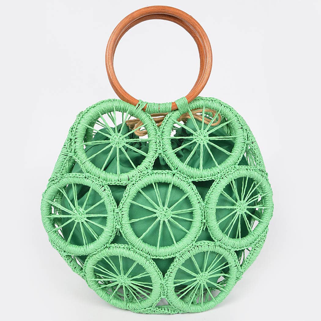 Stylish and Sustainable: The Green Faux Straw Tote